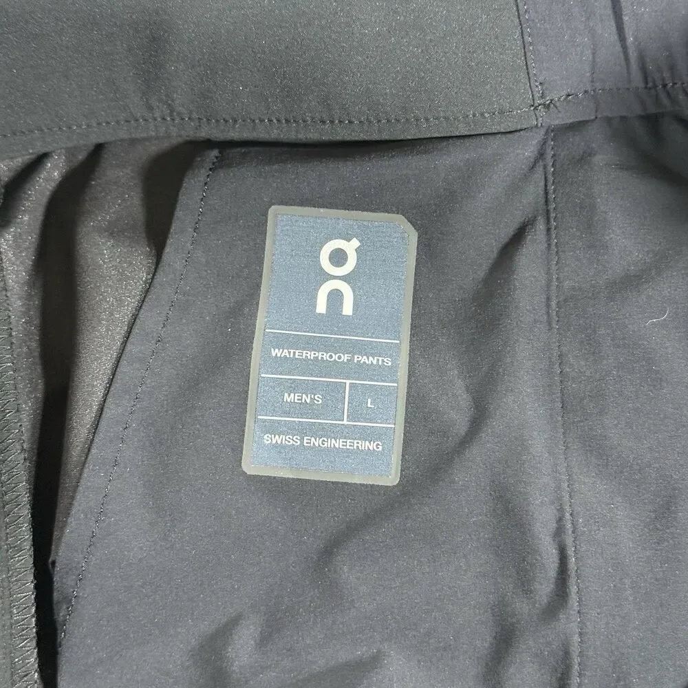 On Running Waterproof Ultra Pants Large Navy Black Trail Rain Outdoors